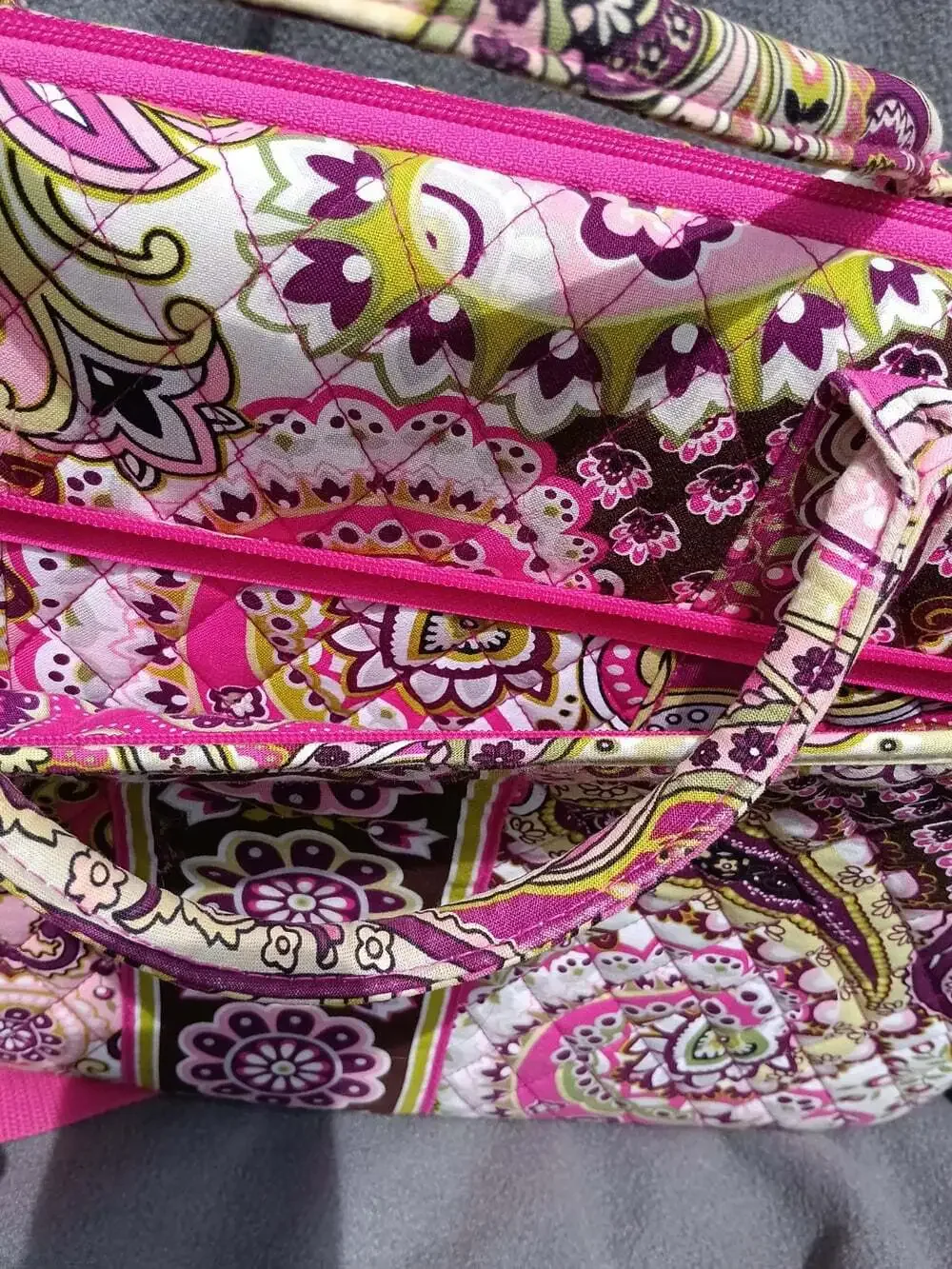 Vera Bradley Very Berry Paisley Hard Shell Laptop Case Bag Briefcase Work School